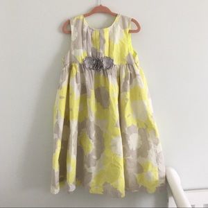 🌼 Lovely yellow and gray cotton girl’s sundress